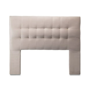 Dgb - Respaldo Cama 2 Plazas Felpa Beige Alicante Cp