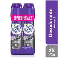 Desodorante En Spray Speed Stick Carbon Absorb Pack 2 Un G G Lady Speed Stick