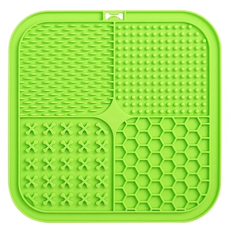 Winpet - Mat De Alimenatación Lenta Para Perros Y Gatos, Lick Mat 4 Texturas - Verde