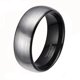 thumbnail image 1 of Anillo Tungsteno Silver and Black Hombre Moda Masculina, 1 of 3