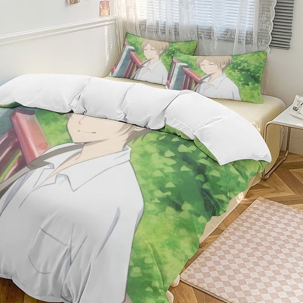 Natsume's Book of FriendsCartoon Collection 3-Piece Comforter Set, Personalized Bedding Decor for Kids And Teens Bed Sheets