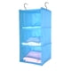 thumbnail image 1 of Organizador de armario con 3 compartimentos, armario colgante de tela con estructura de hierro, estante colgante plegable, sistema de almacenamiento para ropa, 1 of 8