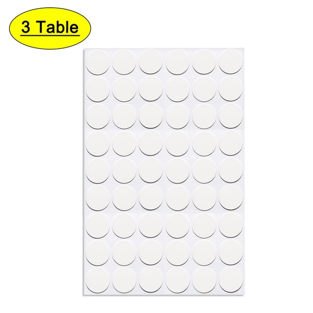 Uxcell 0.83" Tapas de Agujeros de Tornillo Adhesivas Texturizadas de Plástico para Muebles de Madera 3 Hojas Blancas