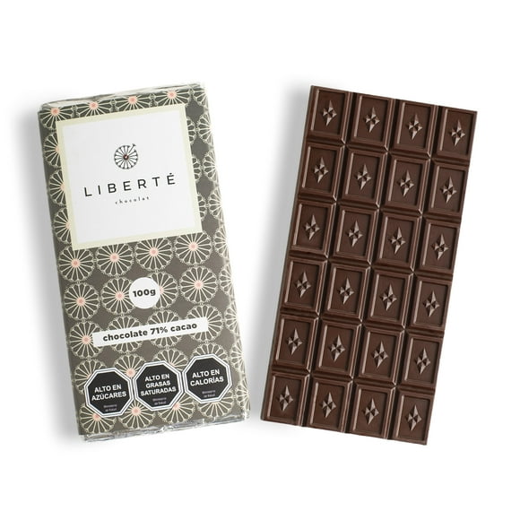 Barra de Chocolate Amargo 71% Cacao 100 Gr