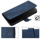 thumbnail image 2 of Funda tipo cartera para ZTE Blade A56 Pro con tarjetero, bolsillo para billetes, soporte, cierre magnético y correa para la muñeca, funda tipo folio con textura geométrica azul, 2 of 5