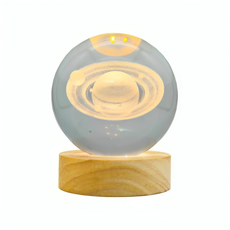 Genérico - Lampara Bola De Cristal Led Saturno
