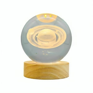 Genérico - Lampara Bola De Cristal Led Saturno