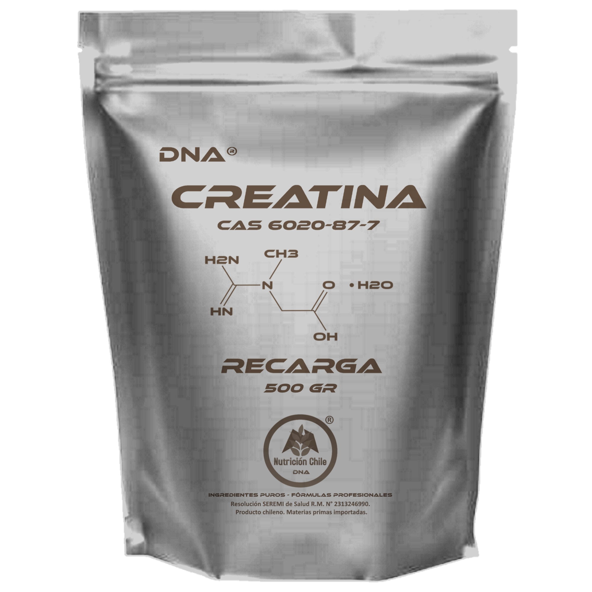 Dna - Creatina D N A - Absolutamente Pura - Recarga - 500 Gr