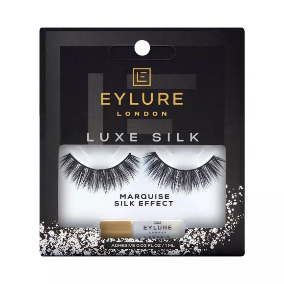 Pestañas Eylure Luxe Silk Marquise reutilizables, 1 par con adhesivo