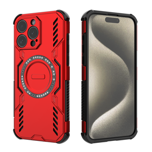 Funda Foxdock Para Iphone 15 Pro Max , Magnética, Resistente A Golpes, Con Soporte, Unisex, Carga Inalámbrica