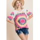 thumbnail image 4 of Blusa Tipo Túnica Casual con Mangas Abullonadas y Estampado Tie Dye de Felpa Francesa, 4 of 5