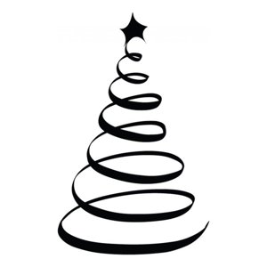 Rienda Libre Graphics - Decomural Spiral Christmas Tree Festive Xmas Ws-34402