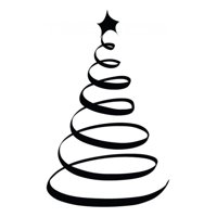 Rienda Libre Graphics - Decomural Spiral Christmas Tree Festive Xmas Ws-34402
