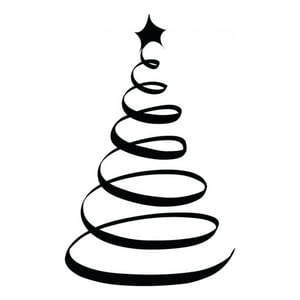 Rienda Libre Graphics - Decomural Spiral Christmas Tree Festive Xmas Ws-34402