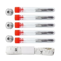 Magideal - Agujas Para De Coser, Tamaño Artesanal 65/9, 75/11, 90/14, 100/16, 110/18, Cinta Para Coser, Tubo De Almacenamiento, Diy Para