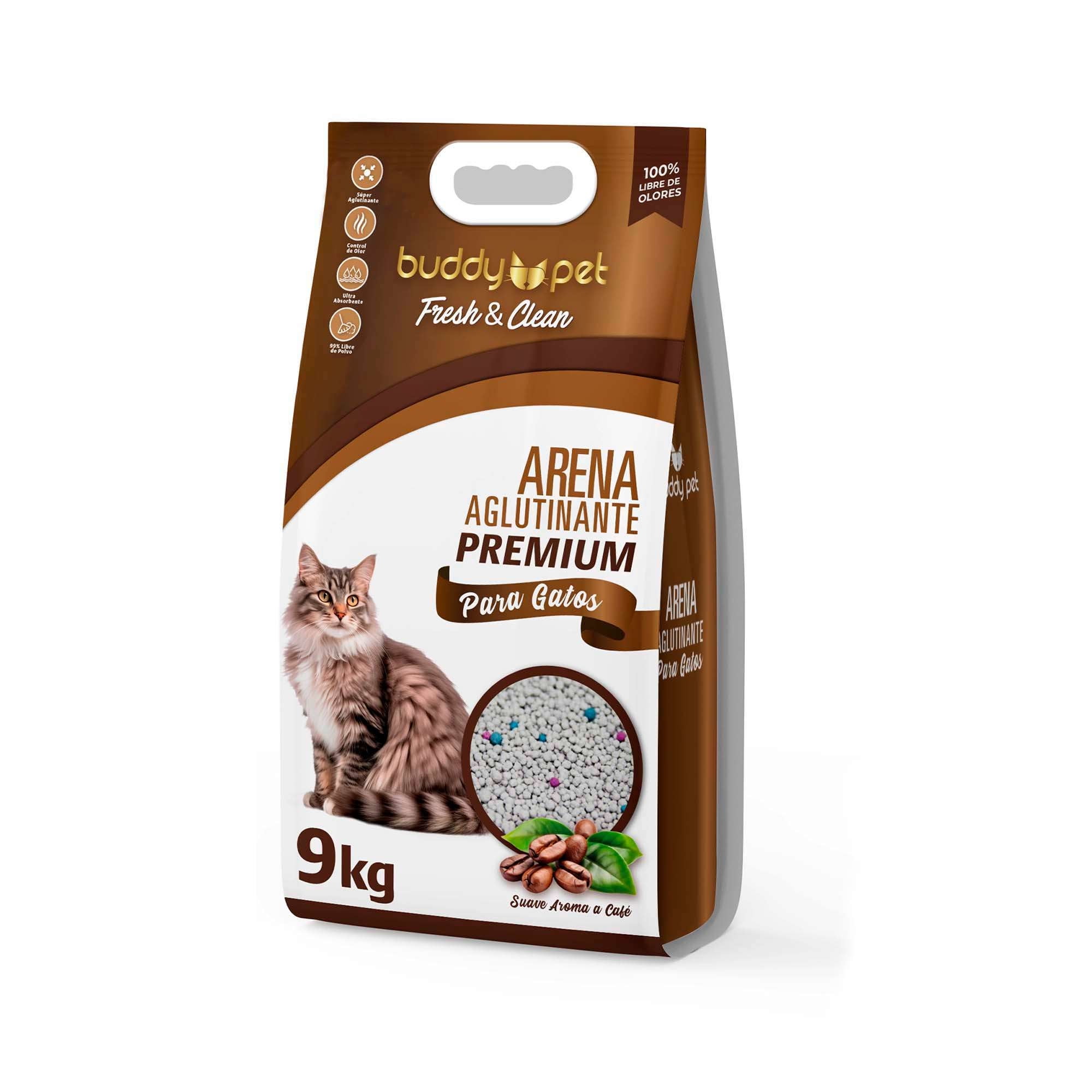 Arena Sanitaria Para Gato Café Bolsa 9 kg Buddy Pet
