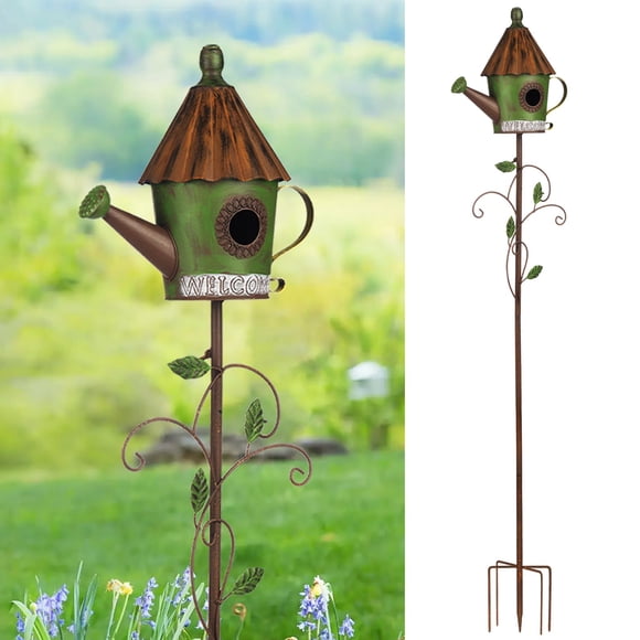 Casa para Pájaros con Estaca BAYN 145 cm Metálica Decorativa