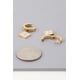 thumbnail image 2 of Aretes Fashnzfab Flower Box Colgantes De Aro Crema Dorado, 2 of 2