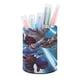 thumbnail image 1 of Liga de Leyendas-theme Cylinder Pen Holder Pencil Organizer with Flannel Lining PVC Leather Material Cardboard Base for study work 10*8CM, 1 of 6