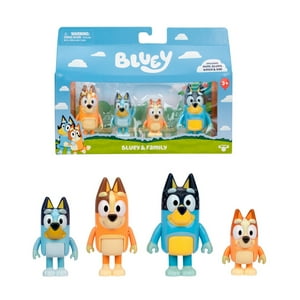 Bluey Pack 4 Figuras - Bluey Y Family