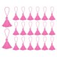 thumbnail image 1 of Uxcell 20 paquete de borlas de marcador de 4.3 pulgadas con lazo colgante, borlas pequeñas suaves, mini borlas, rosa oscuro, 1 of 7
