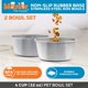 thumbnail image 2 of Juego de 2 cuencos de acero inoxidable 950 ml – Master Pet Supply, 2 of 8