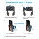 thumbnail image 4 of Soporte para móvil xik 18‑25 cm 360° ajustable 4,7‑7,2 in, 4 of 7