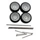 thumbnail image 4 of 4 Piezas Ruedas Y Neumáticos De Coche RC Accesorios De Coche De Aleación RC Para Bricolaje A Escala 1/64 Estilo Blanco C, 4 of 5