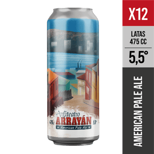 Anfiteatro - Pack X12 Arrayán, 5,5° (American Pale Ale) - Cerveza Artesanal Valparaiso - 475 Ml