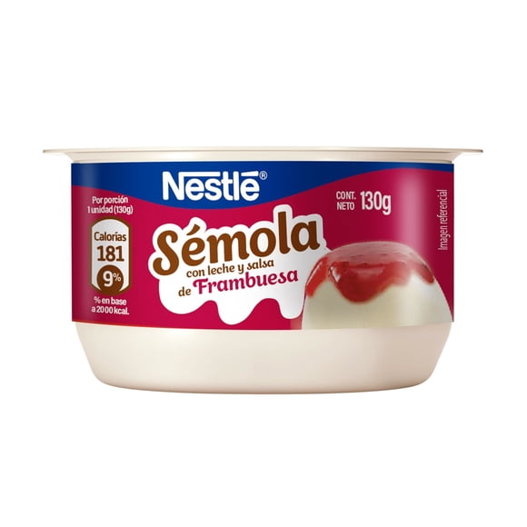 Postre Sémola con Leche Salda de Frambuesa Pote, 130 g