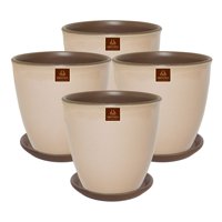 Pottery - Set De 4 Maceta Zafiro 17Cm Vainilla Y Sus Platos