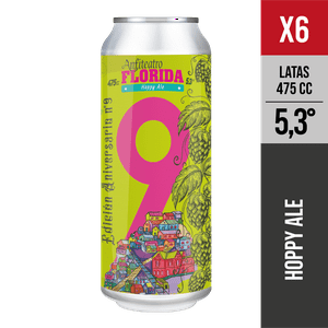 Anfiteatro - Pack X6 Florida, 5,3° (Hoppy Ale) - Cerveza Artesanal Valparaiso - 475 Ml