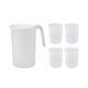 thumbnail image 1 of Jarra De Agua De 2,5 L Y Jarra De Agua De 4 Tazas Para Acampar, Fiesta De Picnic, Color Blanco, 1 of 5