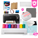 thumbnail image 1 of Kit Cameo 5 silhouette EPSON + estampadora 24x24 cms full insumos, 1 of 2