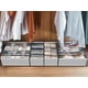 thumbnail image 4 of Organizador de ropa interior para armario, separador de cajones, juego de 4 artículos sencillos para el hogar, color gris, 4 of 9