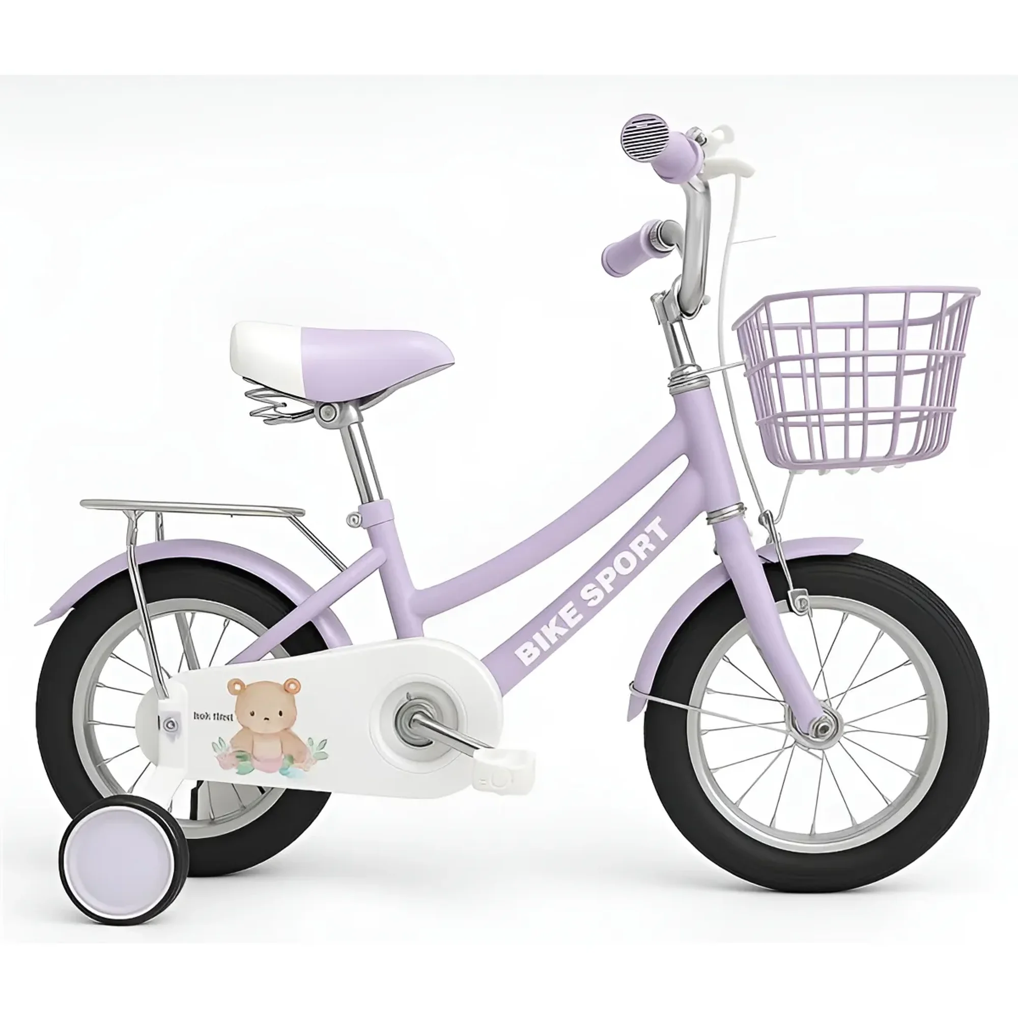 Linea Sport - Bicicleta Aro 16″ Para Niñas De 4 A 7 Años Con Canasto Y Ruedas