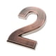 thumbnail image 4 of Se?al De Número De Puerta Autoadhesiva De Plástico De Cobre Número De Dígito Numérico Pegajoso 2, 4 of 5