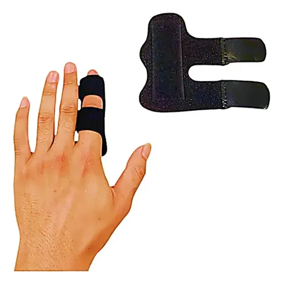 Férula Dedo Mano Ajustable Gr Vendas Negro Neopreno Para Esguince Tendinitis Tdp Negro