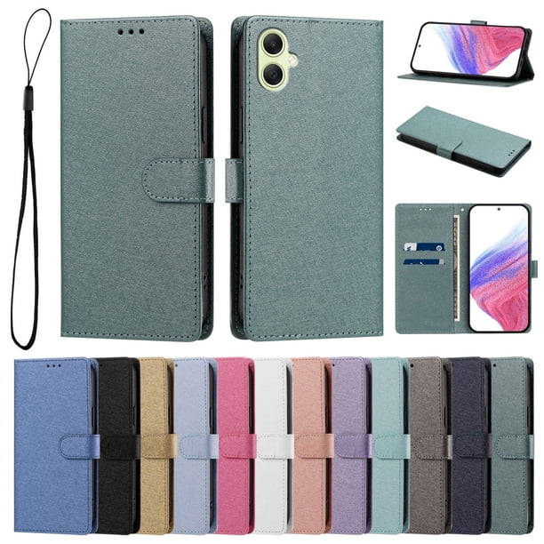 Funda Cartera de PU para Samsung Galaxy A05 con Tarjetas, Verde Oscuro
