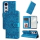 thumbnail image 5 of Funda tipo cartera FOXDOCK para Huawei Nova 12 Pro , diseño girasol en relieve, cuero PU, cierre magnético, soporte y tarjetero, 5 of 5