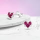 thumbnail image 2 of Pendientes de plata de corazón de 5 mm y circonita cúbica., 2 of 3
