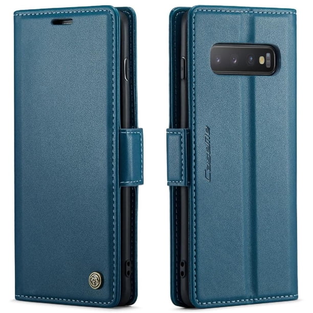CaseMe tipo cartera Samsung Galaxy S10 Plus con cierre magnético, RFID, tarjetero, soporte, carga inalámbrica