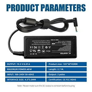 Rolada - Cargador De Portátil De 45W Para Hp 15 R-41013323 213349-009 213349-10