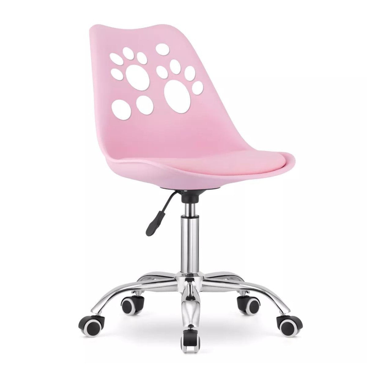 Silla Escritorio Eames Acolchada Tulip Infantil Veterinaria Rosado