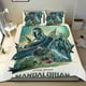 thumbnail image 1 of The Mandalorian Conjunto de sábanas temático, trío de piezas, cómodo y amigable con la piel, diseño único, regalo de decoración para el hogar para familiares, amigos y fans,135cm *200cm, 1 of 6