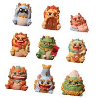 Magideal - Mini Figura De Dragón, Escultura Animal, Figura De Dragón En Miniatura, Adorno De Escritorio, Para Dormitorio, Entrada, Gabinete, Escritorio Del Hogar