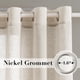 thumbnail image 2 of Cortinas H.VERSAILTEX de lino transparente de 240 cm de largo para sala de estar, 2 of 8