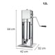 thumbnail image 3 of Embutidoras Manual Embutidora Vertical Acero Inoxidable 12L, 3 of 10