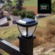 thumbnail image 2 of Lámparas solares de tapa para poste Home Zone Living, paquete de 2, negro, 2 of 9