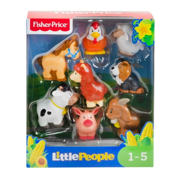 Figura Preescolar Little People Animalitos Granja, 8 Figuras Bebés 1 Año+